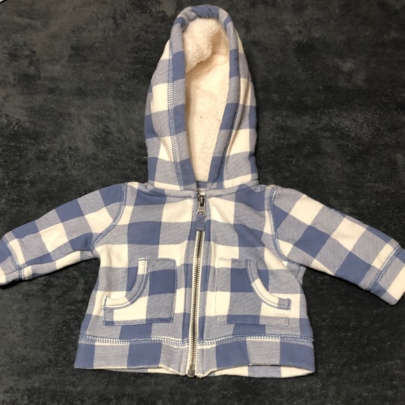 Carter's Other - ‼️SOLD‼️Carter’s • White | Blue Plaid Design Jacket (3M)